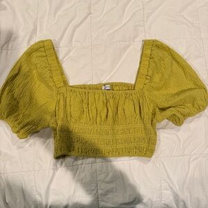 Urban Outfitters Puff Sleeve Crop Top